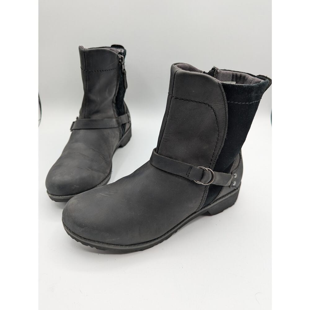 Eddie Bauer | Covey 2.0 Winter Ankle Boots Brown Leather Side Zip | US 9
